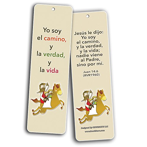 Spanish Christian Bible Verses Bookmarks Cards - God is Love (30-Pack) - Stocking Stuffers Kids Boys Girls Easter Day Birthday Thanksgiving Christmas Church Supplies