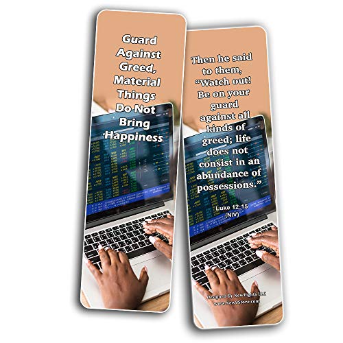 Christian Bookmarks for Biblical Financial Principles Series 4 (60 Pack) - Perfect Giftaway for Sunday School and Ministries