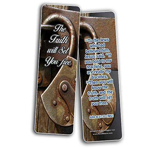 Bible Verses Bookmarks about Walking in the Truth (60 Pack) - Perfect Gift away for Sunday School and Ministries - VBS Sunday School Easter Baptism Thanksgiving Christmas Rewards Encouragement