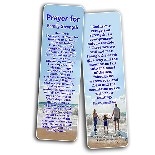Prayers for Family Bookmarks (30 Pack) - Handy Sample Prayer Perfect For Family Gatherings