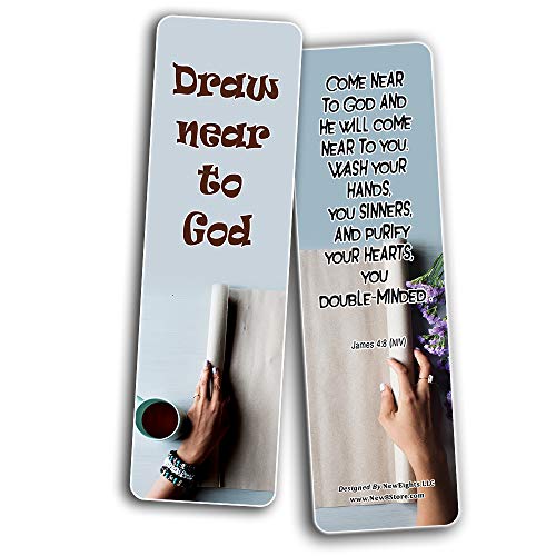 Bible Verses on Surrender to God Bookmarks (30-Pack) - Handy Reminder About Surrendering to God