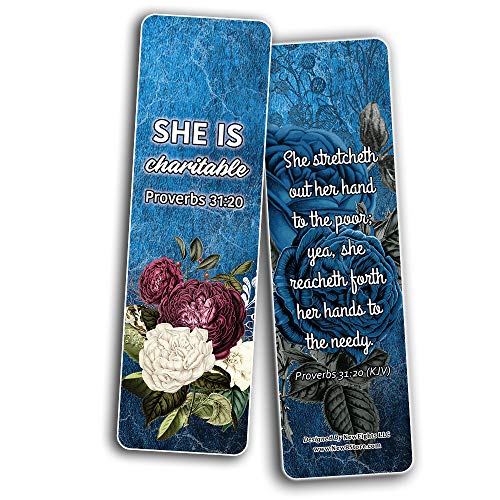 Virtuous Women Proverbs 31 KJV Scriptures Bookmarks for Women (12-Pack)