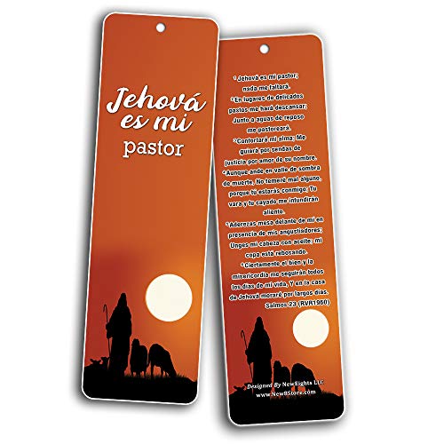 Spanish Popular Bible Verses (Be Strong & Courageous) Bookmarks (60-Pack) - Perfect Giftaway for Ministries and Sunday Schools