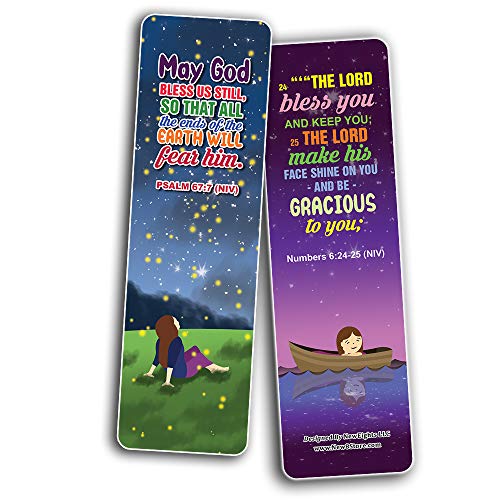 Top Bible Verses about God's Blessings NIV Bookmarks for Women (60-Pack) - Church Memory Verse Sunday School Rewards - Christian Stocking Stuffers Birthday Party Favors Assorted Bulk Pack