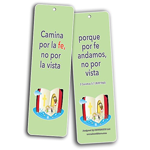 Spanish Bible Verses Bookmarks (God is Love) (12-Pack) - Variety Bookmarks with Inspirational Messages Perfect for Children Ministries Sunday Schools