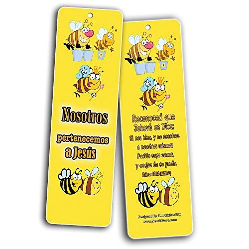 Spanish Bible Verses Bookmarks (30-Pack) (Cute Animals) - Gift Idea Animal Bookmarks For Kids and Children with Inspirational Bible Messages