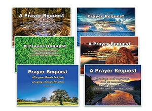Prayer Request Pew Cards (60-Pack) - NEPC1042 Nature - Variety Nature Theme Designs To Collect Prayer Requests