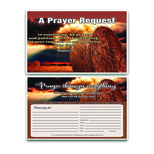 Prayer Request Pew Cards (60-Pack) - NEPC1042 Nature - Variety Nature Theme Designs To Collect Prayer Requests