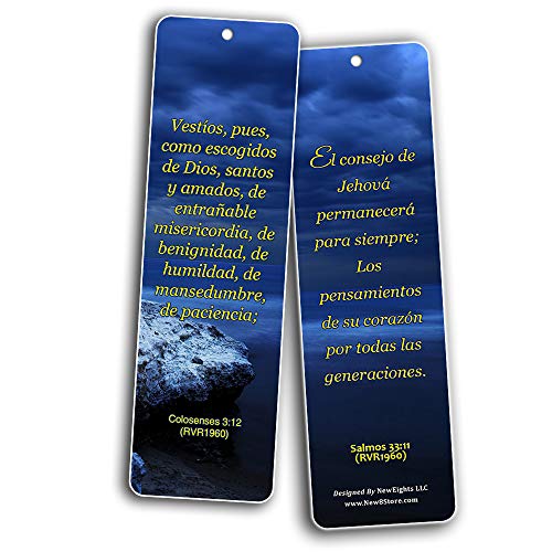 Spanish Religious Bookmarks - Bible Verses About Health (60 Pack) - Perfect Giftaway for Sunday Schools and Ministries