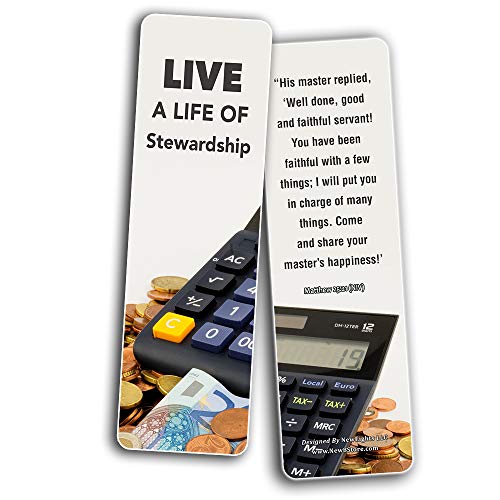 Christian Bookmarks for Biblical Financial Principles Series 1 (60-Pack) - Bible Study Resources Materials - Great Stocking Stuffer Easter Cards