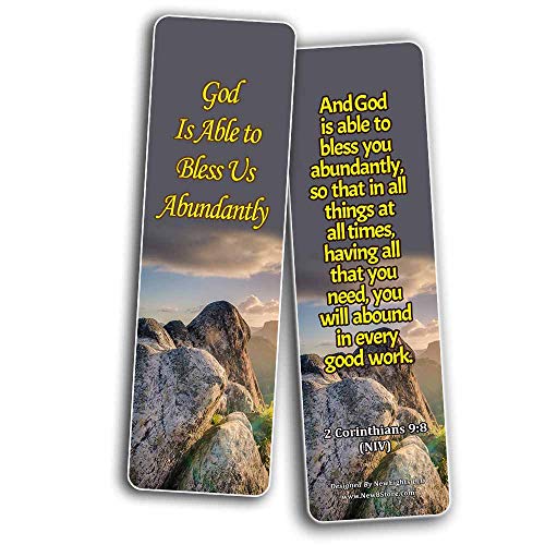 Top Bible Verses on God?s Blessing and Favor On Our Lives Bookmarks (60 Pack) - Perfect Giveaways for Sunday School and Ministries Designed to Inspire Women and Men