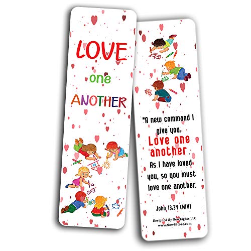 Love One Another Bible Verses Bookmarks for Kids