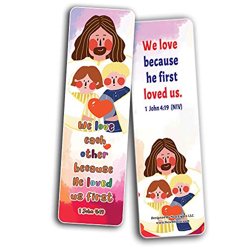 God Loves Us Christian Bookmarks for Kids (12-Pack)