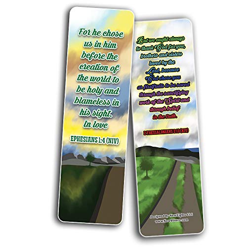 I Choose God Bible Verses Bookmarks Cards (30-Pack) - Stocking Stuffers for Boys Girls - Children Ministry Bible Study Church Supplies Teacher Classroom Incentives Gift