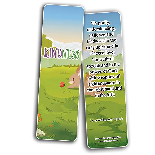 NewEight Christian Learning For Kids: Developing Character Bookmarks Series 1 (30-Pack)