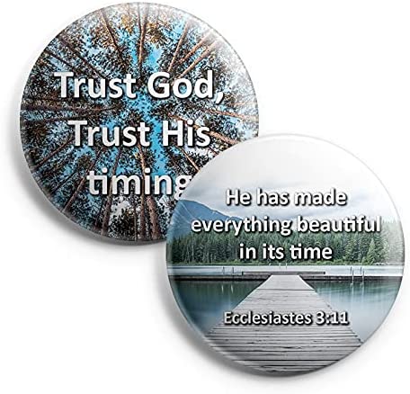 "The Lord Has Awesome Plans For You Pinback Buttons (1 Set x 10 Designs) - Large 2.25"" VBS Church Giveaways Encouragement Gift Token for Teens & Adults"