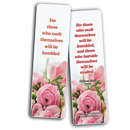 Bible Verses about Being Humble Bookmarks (30-Pack) - Handy Scriptures to Read While On the Go