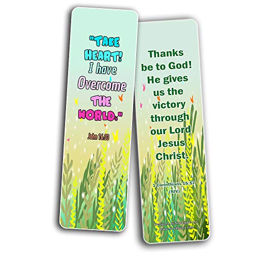 Jesus Has Risen Religious Bookmarks Cards for Kids (60 Pack) - Perfect Gift away for Sunday School and Ministries - Reverence Bible Texts VBS Sunday School Easter Baptism Thanksgiving Christmas Reward