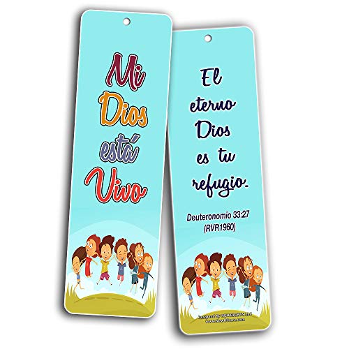 Spanish How Great is Our God Bookmarks for Kids (60-Pack) - #Fe #Esperanza #Amor, Mi Dios esta Vivo, Cuan Grande es Nuestro Dios