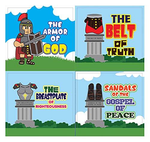 Armor of God Stickers Series 1 (20-Sheet) - School Rewards - Christian Stocking Stuffers Birthday Party Favors Assorted Bulk Pack