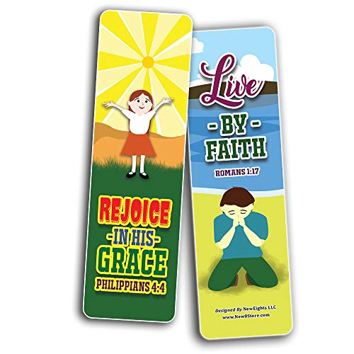 God is Good All The Time Bible Bookmarks for Kids (60-Pack) - Church Memory Verse Sunday School Rewards - Christian Stocking Stuffers Birthday Party Favors Assorted Bulk Pack