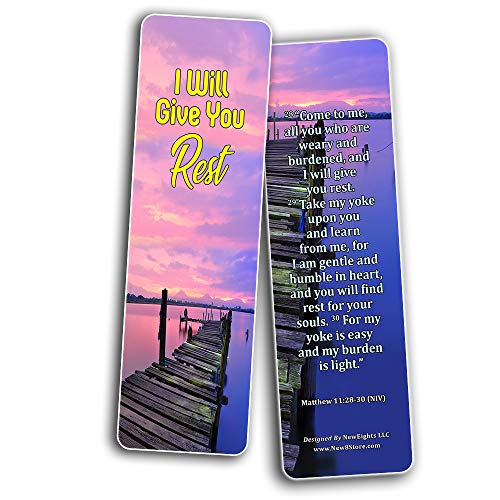 Bible Verses Bookmarks for When Your Faith Is Feeble (60-Pack) - VBS Sunday School Easter Baptism Thanksgiving Christmas Rewards Encouragement Gift