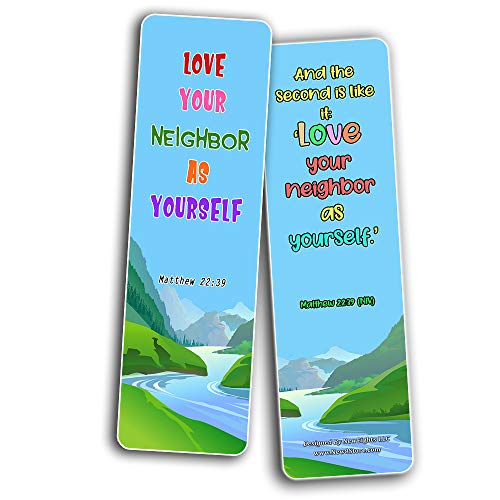 Bible Bookmarks for Kids - Cultivate Good Character (60 Pack) - Perfect Gift away for Sunday School and Ministries - Reverence Bible Texts VBS Sunday School Easter Baptism