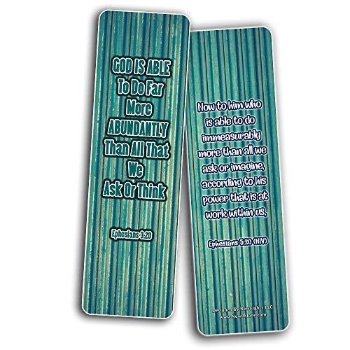 Bookmarks About God Advise on Abundant Providence (60 Pack) - Perfect Gift away for Sunday School and Ministries - VBS Sunday School Easter Baptism Thanksgiving Christmas Rewards Encouragement Gifts