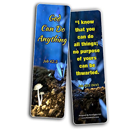 Scriptures Bookmarks - Bible Verses about Strength (60 Pack) - Perfect Gift away for Sunday School and Ministries - Christian Stocking Stuffers Birthday Assorted Bulk Pack