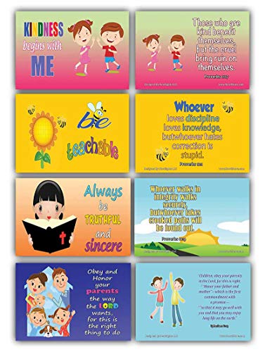 Daily Devotional Topical Bible Verses for Kids NIV Flashcards (30 cards x 4 set )