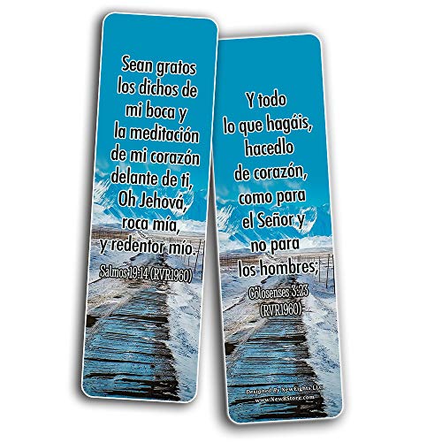 Spanish Powerful Bible Verses to Live by Bookmarks (RVR1960) (30-Pack) - Great Spanish Bible Text Compilation that is Handy and Easy To Bring Along With
