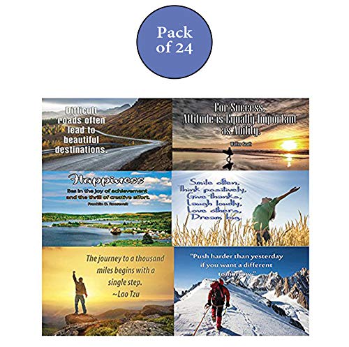 NewEights Inspirational Quotes Poster (24-Pack) A3 Size - Great Home Office Room Decoration Collection & Gift with Inspirational , Motivational ,Encouragement Messages
