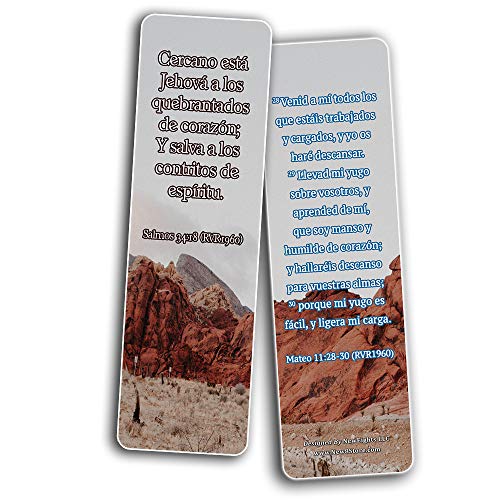 Spanish Uplifting Healing Scriptures For The Brokenhearted  Bookmarks