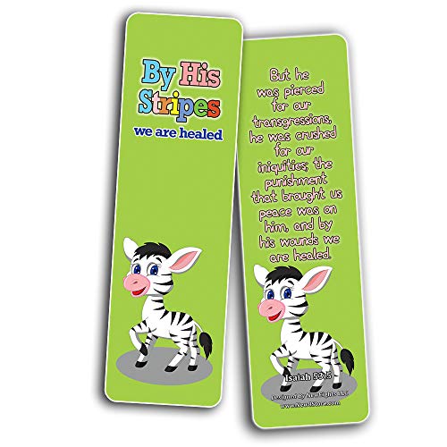 Encouraging Bible Verses Bookmarks for Kids (60-Pack) - Animal Series 3 - Perfect Giveaways for Ministries and Sunday Schools
