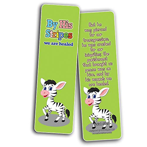 Encouraging Bible Verses Bookmarks for Kids (30-Pack) - Animal Series 3 - Animal Theme Bookmarks for Kids That Come with Inspiring Bible Texts