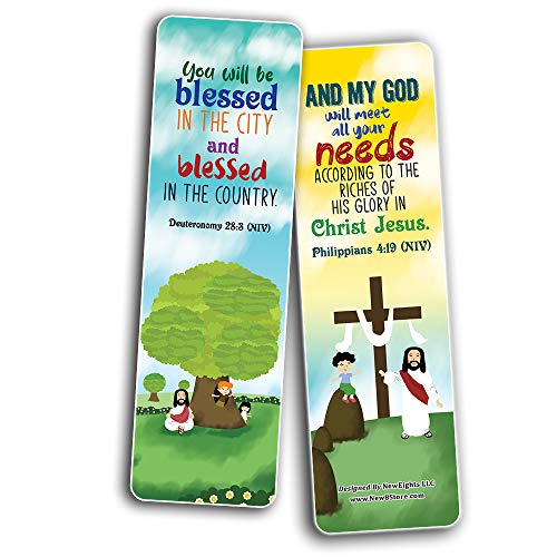 God's Blessing Christian Living Bookmarks (30-Pack) - Stocking Stuffers for Boys Girls - Children Ministry Bible Study Church Supplies Teacher Classroom Incentives Gift