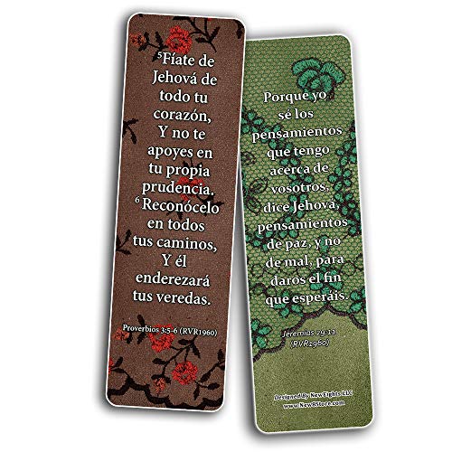 Spanish Vintage Favorite Scriptures Bookmarks for Women (60-Pack) - Great Giveaways for Ministries and Sunday Schools