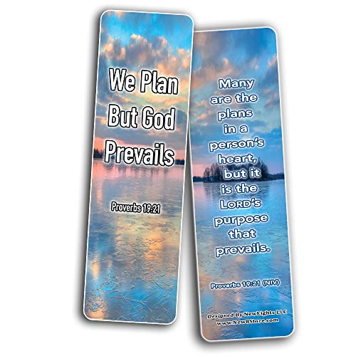 Seek God's Plan Memory Verses Bookmarks (60-Pack) - Great Giveaways for ministries and Sunday Schools