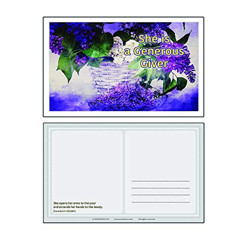 Bible Verses About Virtuous Woman Postcards (30-Pack) - Perfect Giveaway for Ministries and Sunday Schools