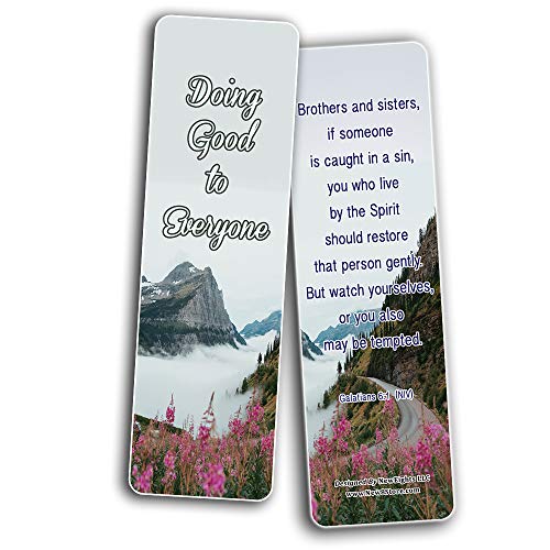 We Make a Difference in Others Memory Verses Bookmarks (60-Pack) - Perfect Giftaway for Sunday School and Ministries