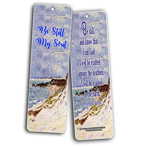 Be Still My Soul Christian Bookmarks Cards (30-Pack) - A Mighty Fortress is Our God - Religious Gifts to Encourage Men Women Boys Girls Co Worker - Stocking Stuffers - Wall Decor