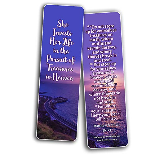 Bible Verses About Virtuous Woman (60 Pack) - Perfect Giveaways for Sunday School and Ministries Designed to Inspire Women