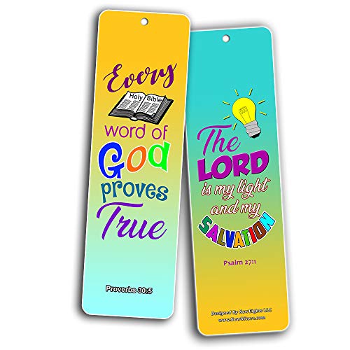 Easy Bible Scriptures for Kids - Colorful (30-Pack) - Handy Memory Verses for Kids and Colorful Bookmarks Perfect for Children?s Ministries and Sunday Schools