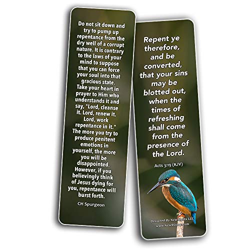CH Spurgeon Devotional Bookmarks (60 Pack) - Quotes and Sayings from CH Spurgeon that are Simple and Easy to Read