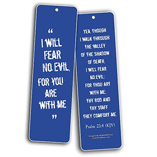 NewEights Christian KJV Bookmarks - Be Strong (12-Pack) - Collection Motivational of Bible Verses