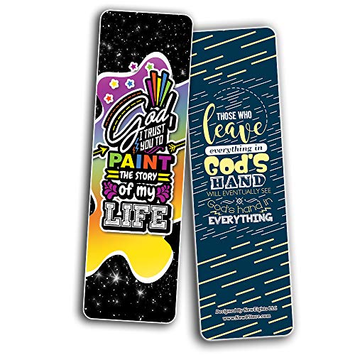 Inspirational Encouragement Christian Quotes Bookmarks Series 1 (60-Pack) - Church Memory Verse Sunday School Rewards - Christian Stocking Stuffers Birthday Party Favors Assorted Bulk Pack