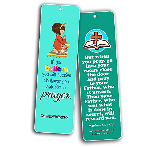 Easy Bible Scriptures for Kids - Prayer (30-Pack) - Buy Variety Bookmarks in Bulk