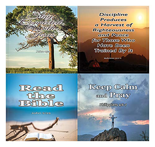 Christian Spiritual Growth Inspirational Stickers (20-Sheet) - Great Variety of Inspirational Stickers