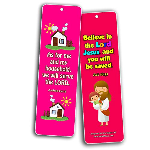 Light of the world Memory Verses Bookmarks (60-Pack) - Perfect Giveaways for Sunday School, VBS and Children's Ministry
