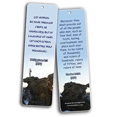Bible Verses on Leadership Bookmarks (30-Pack) - Handy Bible Verses Perfect for Daily Encouragement for Aspiring Leaders
